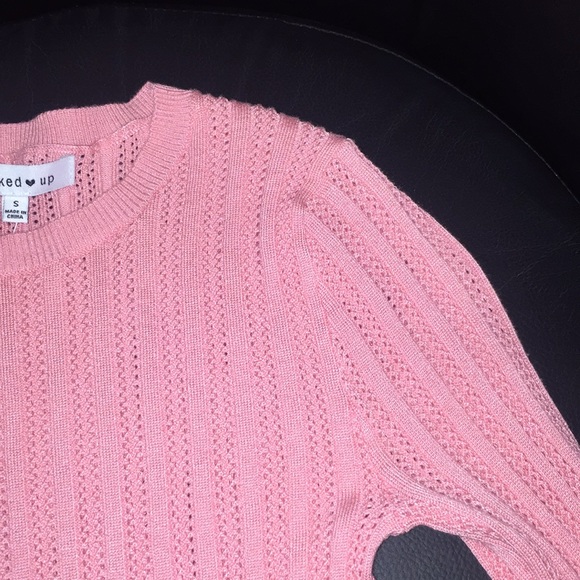 Long Sleeve Perforated Top - Picture 3 of 8